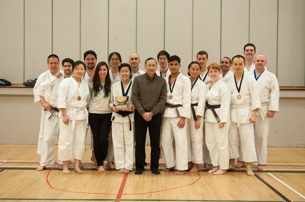 Godan Don Gee with members of the UBC dojo, after the tournament